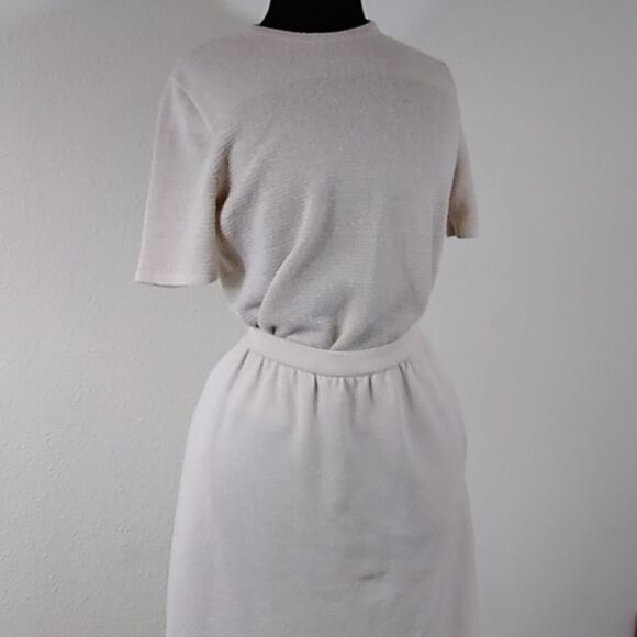 Vintage James Kenrob By Dalton Knit Tow Pc Skirt and Blouse Size M - Picture 4 of 13